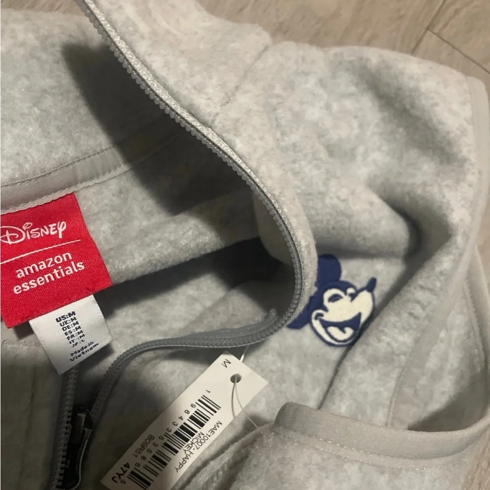 Disney Gray Fleece Vest with Mickey Design - Picture 2 of 2
